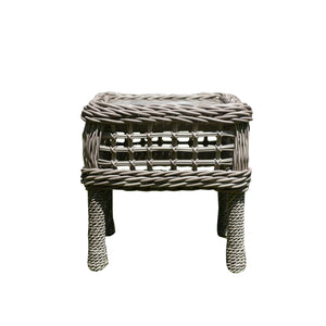 Moraya Bay Accent Table by Lane Venture in Oyster finish with glass insert