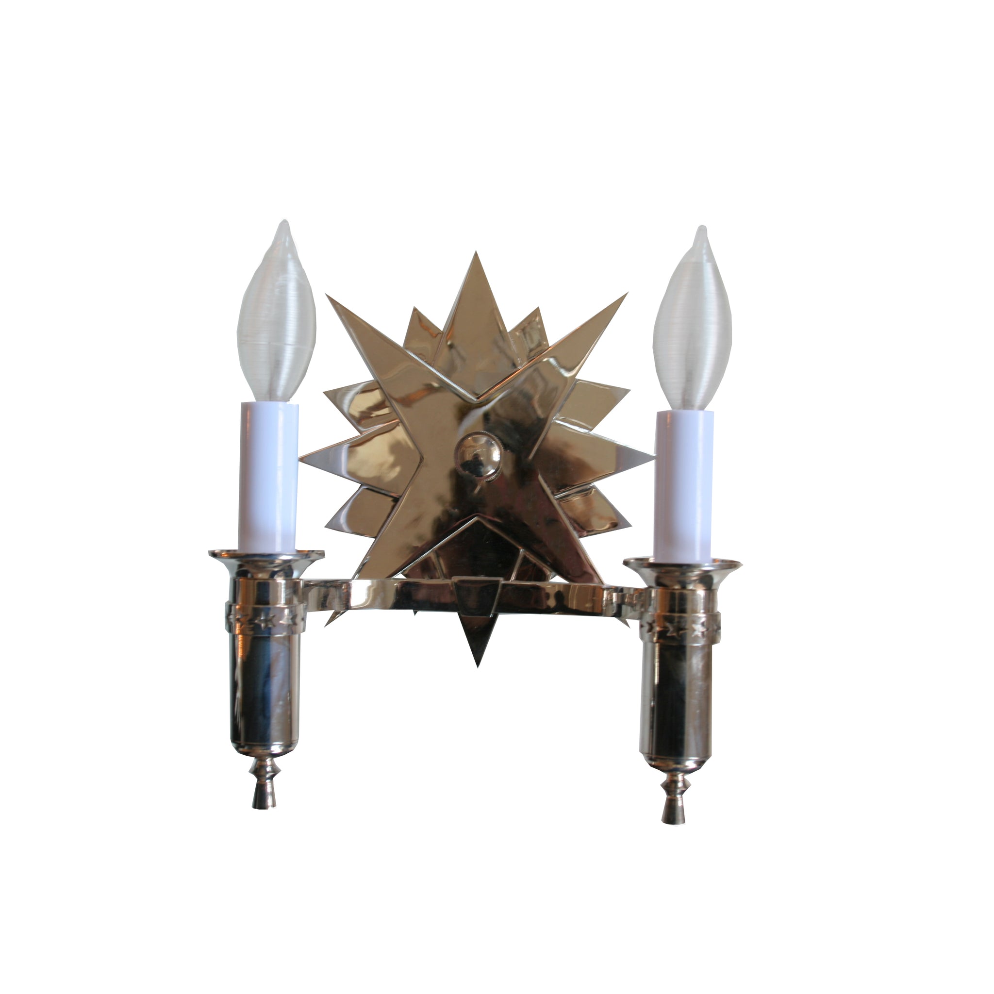 Miguel Double Sconce in Polished Nickel