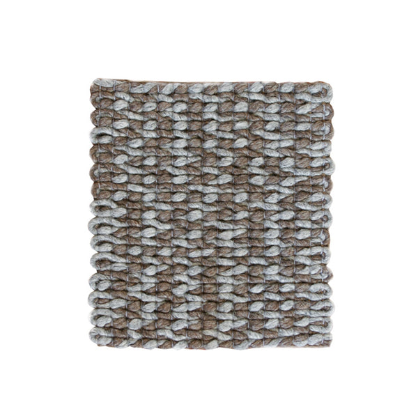 Giovanna handwoven rug; 2 color herringbone weave