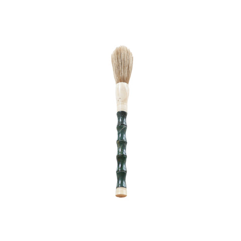 Green stone inlaid Chinese calligraphy brush in green