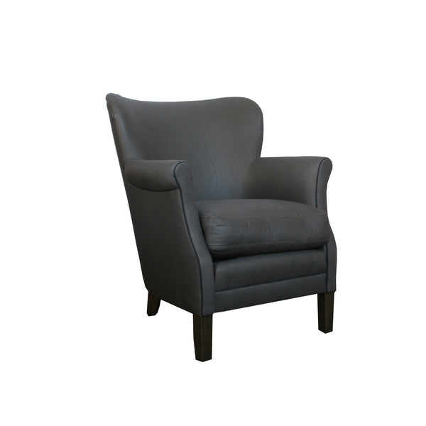 The Anna Occasional Chair by Lee Industries in navy polished cotton