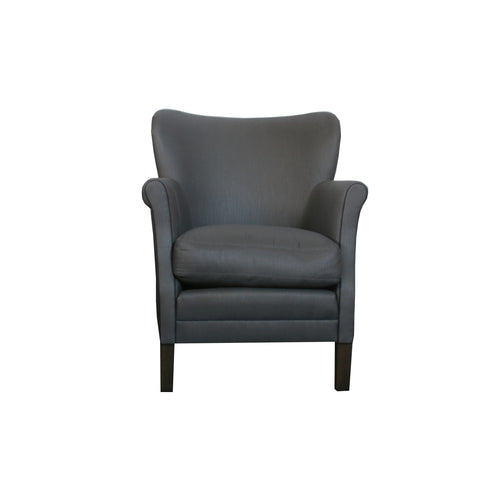 The Anna Occasional Chair by Lee Industries in navy polished cotton