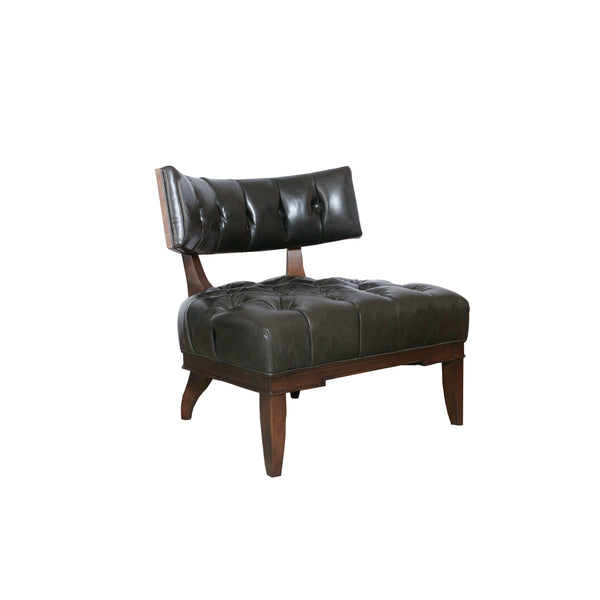 he Carlyle Chair by David Phoenix for Hickory Chair in chocolate leather