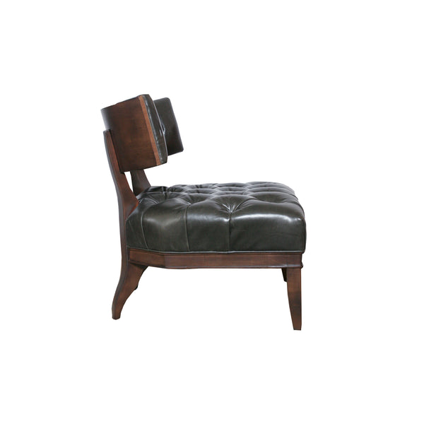 he Carlyle Chair by David Phoenix for Hickory Chair in chocolate leather