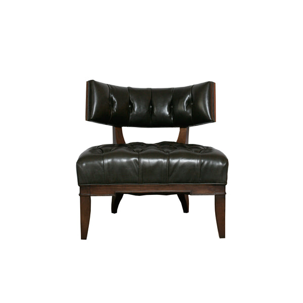 he Carlyle Chair by David Phoenix for Hickory Chair in chocolate leather