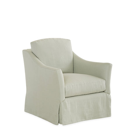 Elise Swivel Chair in Soft Cotton Twill