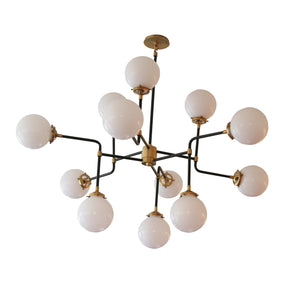 Bistro Medium Chandelier in Hand-Rubbed Antique Brass