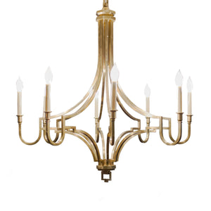 Mykonos large chandelier in antique burnished brass