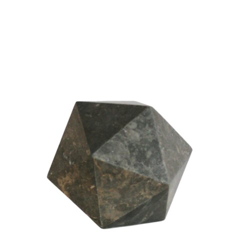 Black marble polyhedron objet
