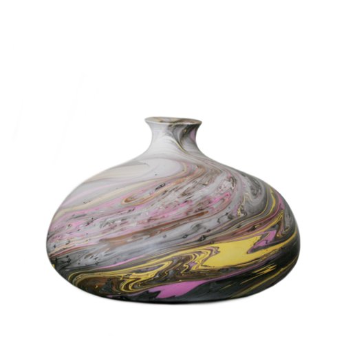 Hand Painted Vase made of Mango Wood
