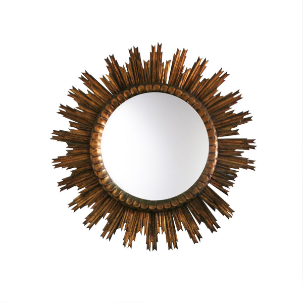 Large Starburst Mirror in Gild