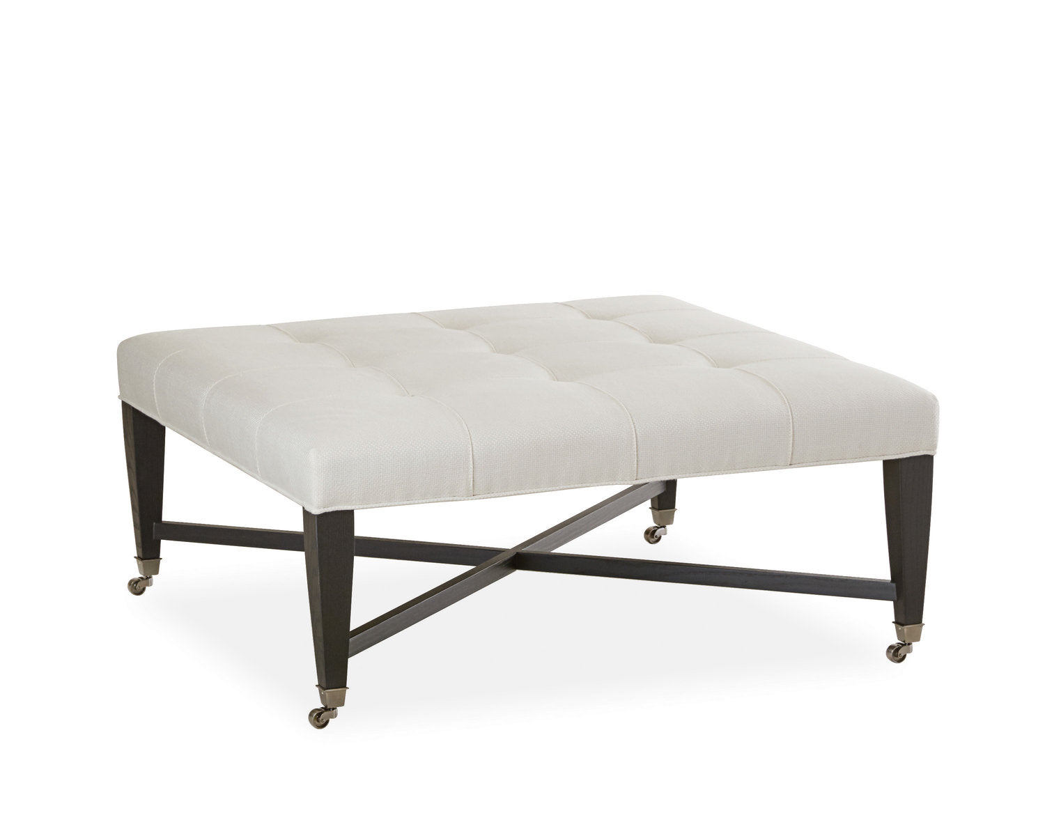 Martin Tufted Cocktail ottoman in Rayina Charcoal