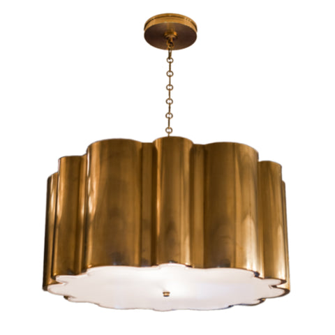 Markos hanging shade in natural brass