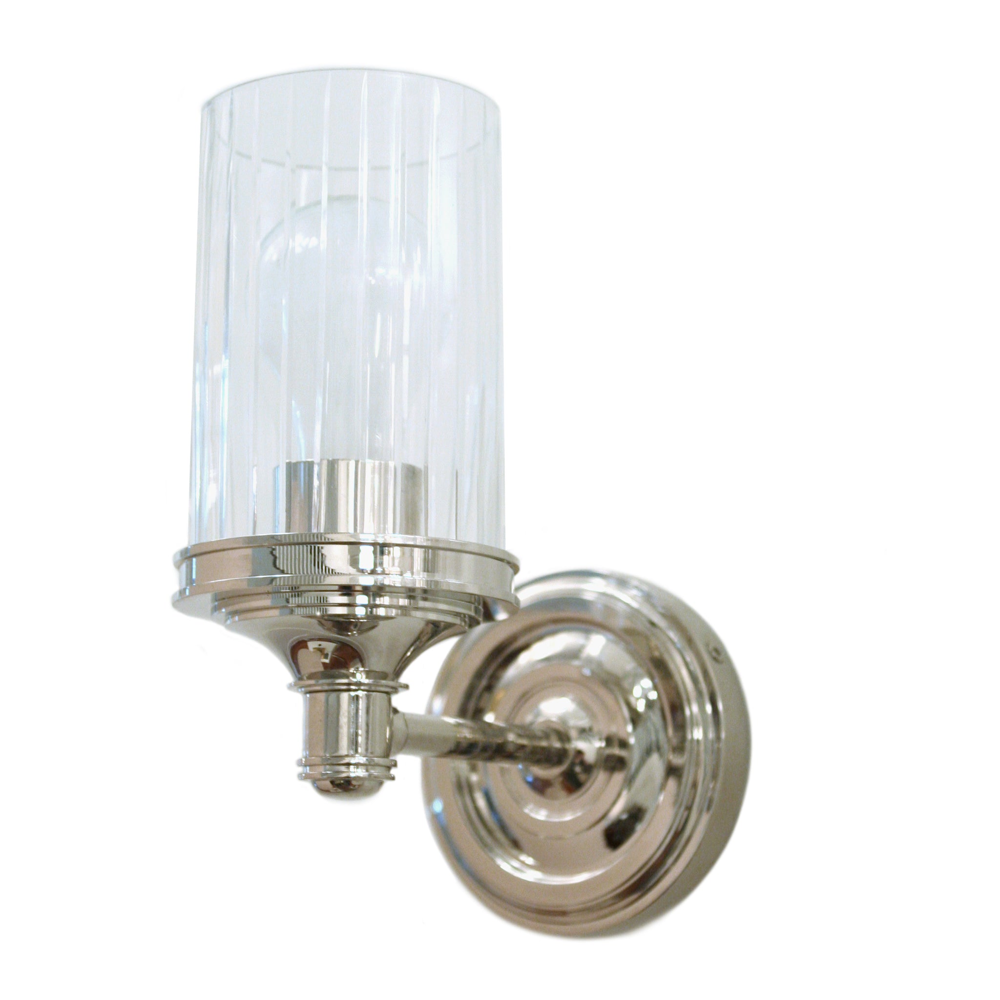 Ava Single Sconce in polished nickel