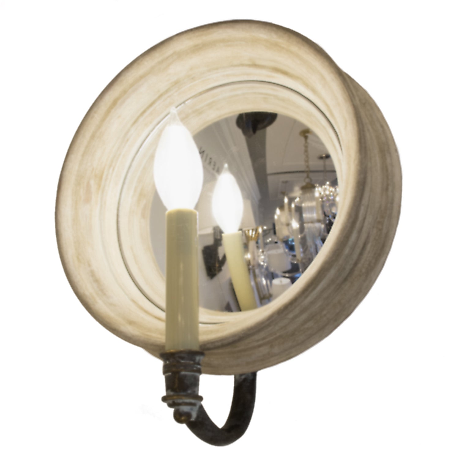 Chelsea Medium Reflection Sconce in Old White