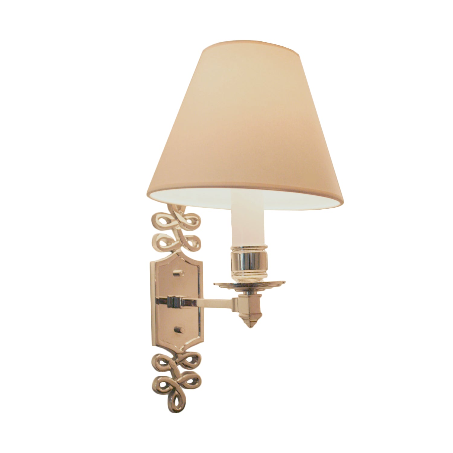 Ginger Single Arm Sconce in Polished Nickel