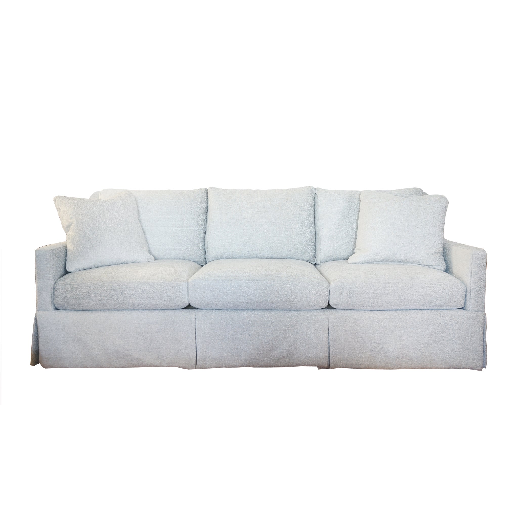 antonio thee-cushion sofa in aqua.