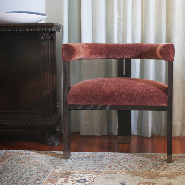 The George Occasional Chair by Hable for Hickory Chair in merlot mohair