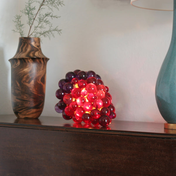 Medium Hand carved burnt Wood Vase on table