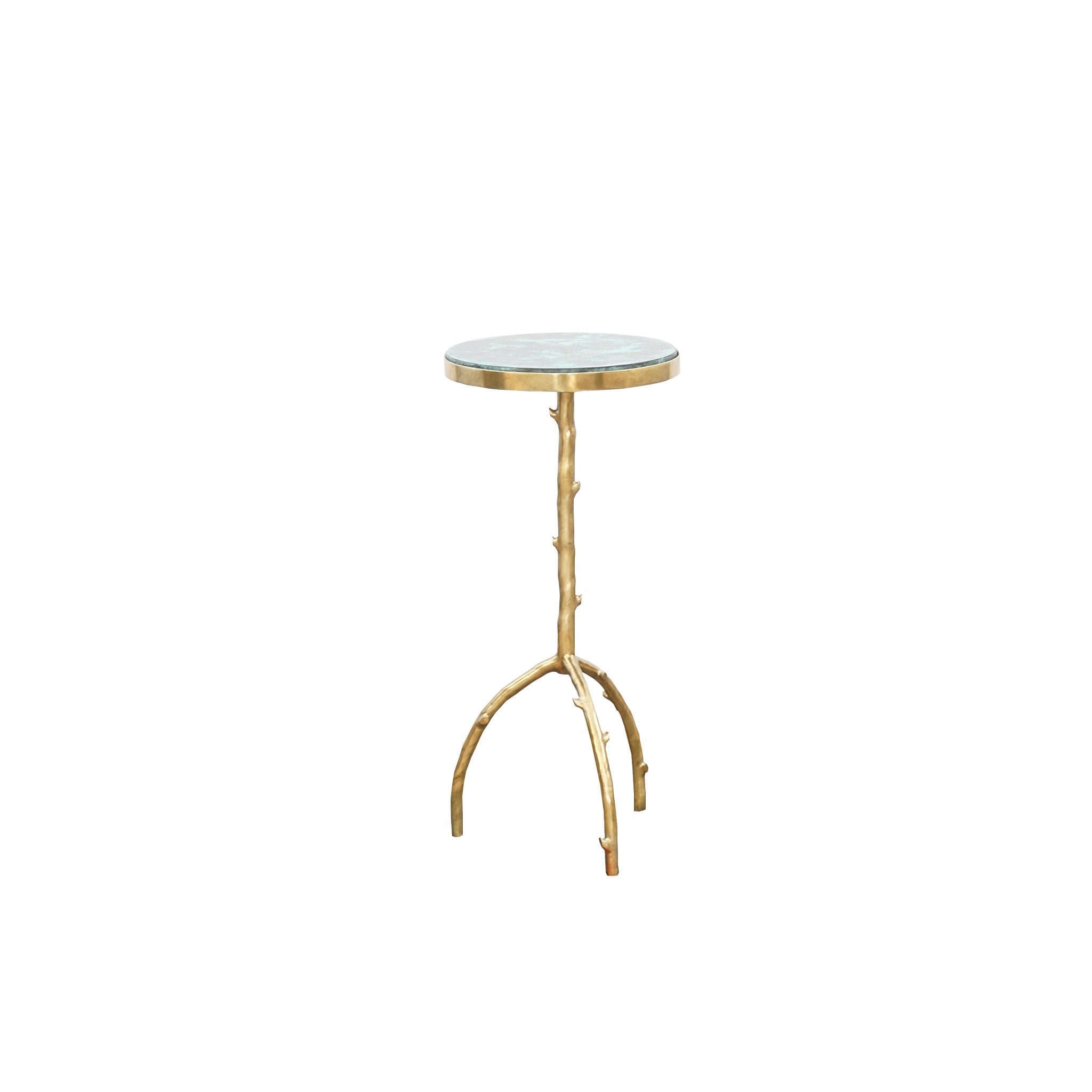 Birch Brass Chairside Table