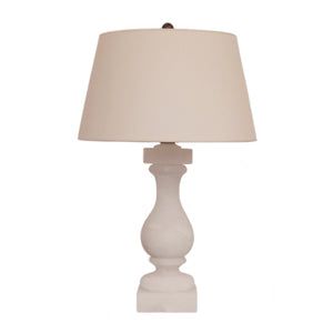 Balustrade Table Lamp in Alabaster by Visual Comfort & Co