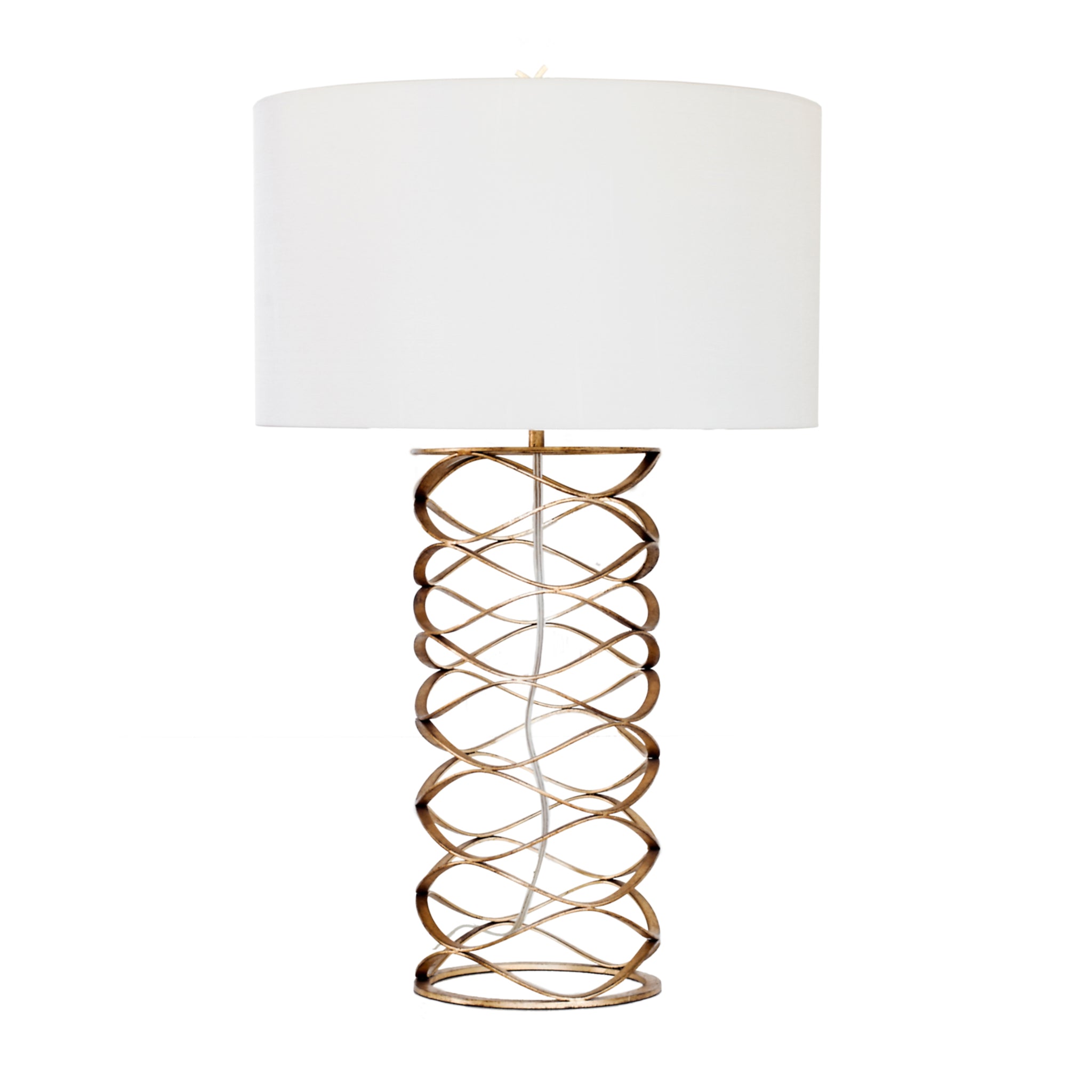 Bracelet Table Lamp in Gilded Iron