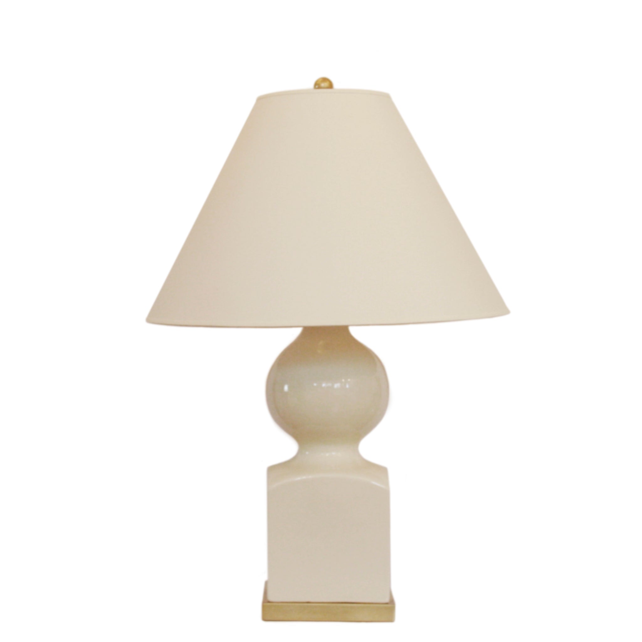 uping Gourd Vase Table Lamp in Iced Coconut with Natural Percale Shade