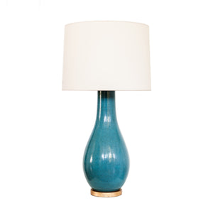 Orson Balustrade Form Table Lamp in Oslo Blue. Also available in Denim Porcelain